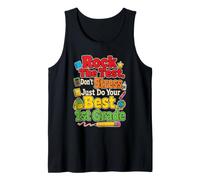 1st Grade Rock The Test Don't Stress Kids Testing Day Tank Top