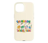 1st Grade Social Club Goose Teacher Student School Design Case for iPhone 15