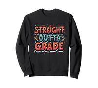 1st Grade Teacher Straight Outta First Grade Gift Sweatshirt, Adult Unisex, Black, L