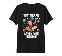1st Grade Where The Adventure Begins Back to School Premium T-Shirt