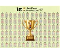 1st Guitar Open G Tuning Chord Chart Extended Larger Print 168 Chords A3