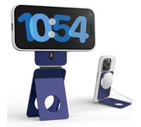 1ST IDEA Phone Tripod Stand, Aluminum Alloy Phone Stand Compatible with Magsafe iPhone 16/15/14/13/12 Series, Foldable Strong Magnetic Phone Stand, Mult-Angle Adjustment Pocket Tripod (Navy Blue)