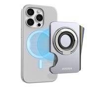 1ST IDEA Upgraded for MagSafe Wallet with Grip, Stronger Magnetic Wallet for iPhone 16/15/14/13/12 Series, Magnetic Card Holder with Adjustable Stand,RFID Blocking, Holds up to 7 Cards, Gray
