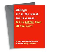 1st is the Worst, Siblings Christmas Card