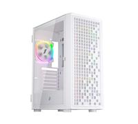 1st Player Go6-WH-4FS1 ATX Gaming Case - White - Mesh Front Panel - Tempered Glass Side with 4 x 120mm FRGB Fans - Inspired by the ancient game, built for modern gamers