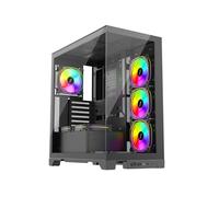 1st Player MIKU Mi8 ARGB Black Mid Tower Gaming Case with 7 x 120mm ARGB Fans Pre-Installed