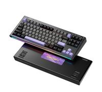 1ST PLAYER NEO87 Wireless TKL Mechanical Keyboard Gaming,80% Hot Swappable Custom Keyboard With 88Keys(87Keys Standard Layout+1*F13),RGB Side Light，2.4GHz/USB-C/BT5.0 (Midnight Violet)