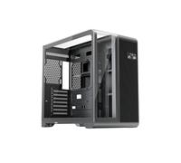 1st Player RT7 ATX PC Gaming Case - Dual Chamber, LED Screen and Curved Panoramic Tempered Glass (RT7 Black No Fans)
