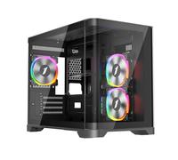 1stPlayer 1st Player UV6 Micro ATX Black Case with 3 RGB Fans