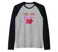 1st Time Grandma New Grandmother First Raglan Baseball Tee