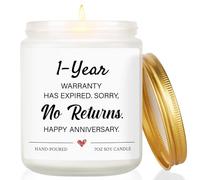 1st Wedding Anniversary Candle Gift for Couples, Funny Paper/One Year/First Anniversary Candle for Wife, Husband, Girlfriend, Boyfriend - Lavender Scented Soy Wax