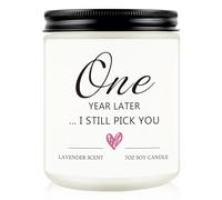1st Wedding Anniversary Candle Gifts, 1st Anniversary Candle Gifts for Couple, Romantic Gift for Wife Husband Boyfriend Girlfriend, Lavender Scented Candles 7OZ Soy