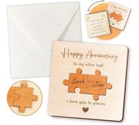 1st Wedding Anniversary Romantic Gifts, First Anniversary Unique Gift, Anniversary Card - Romantic Wooden Plaque for Couples, DIY Personalized Keepsake for Husband Wife Boyfriend Girlfriend.