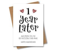 1st Year Anniversary Card - The Best Decision I Ever Made