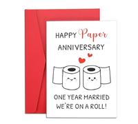 1st Year Paper Anniversary Gifts for Men Women Anniversary Card for Couple Him Her 1 Year Wedding Anniversary Gifts Card for Husband Wife 1 Year Anniversary Gifts for Him Girlfriend Boyfriend Birthday