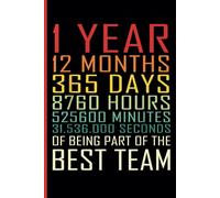 1st Year Work Anniversary Notebook: 1 Year of Service Award - Journal Funny Notebook Male or Female Boss -Staff Appreciation Gift for Job Milestone of Completing 1 Year of Service