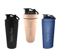 1stclassgifts [Custom] Personalised Engraved Name Protein Shaker Bottle 739ml 25oz Selection Of Colours (Dark Blue)