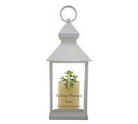 1stclassgifts In Loving Memory Of Cross Design Memorial White Lantern Remembrance Keepsake Mum Dad Granny Papa Aunty (UV PRINTED) (Pops)