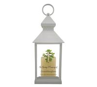 1stclassgifts In Loving Memory Of Cross Design Memorial White Lantern Remembrance Keepsake Mum Dad Granny Papa Aunty (UV PRINTED) (Granddaughter)