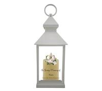 1stclassgifts In Loving Memory Of Doves Design Memorial White Lantern Remembrance Keepsake Mum Dad Granny Papa Aunty (UV PRINTED) (Nan)