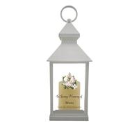 1stclassgifts In Loving Memory Of Doves Design Memorial White Lantern Remembrance Keepsake Mum Dad Granny Papa Aunty (UV PRINTED) (Mum)