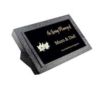 1stclassgifts Memorial Grave Marker Grave Plaque Remembrance With In Loving Memory of & Lily Flowers Design Mum Dad Grandad (UV PRINTED) (Mum & Dad)