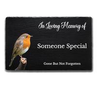 1stclassgifts Slate Memorial Grave Marker Grave Plaque Remembrance With In Loving Memory of & Robin Design (UV PRINTED) (Someone Special)