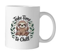 1stclassgifts Sloth Funny/Cute Designs 11oz Ceramic Mug Selection of Designs Available (UV Printed) Wedding Birthday Anniversary Christmas (Take Time to Chill)