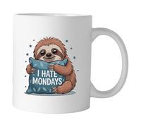 1stclassgifts Sloth Funny/Cute Designs 11oz Ceramic Mug Selection of Designs Available (UV Printed) Wedding Birthday Anniversary Christmas (I Hate Mondays)