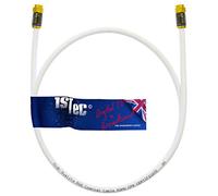 1STec 1 Metre Short Virgin Media White Isolator Wall Box 1m Link Lead for connecting to 2 or 3 Way Splitters V6 Digital Set Top Boxes or Broadband Cable Modems (100 cm Lead, White)