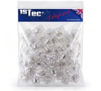 1STec 100 x Genuine BT 2 Wire 8A External Internal Dexgreen Gel Filled Crimp Connectors for Joining Solid Core Telephone or Alarm Cable Connecting Block Repairs Splice or Join Phone Wires 100 Pack