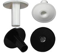 1STec 2 Black+ 2 White Single RG6 Coaxial Freeview Coax TV Aerial Cable Entry Protecting Bushes for Webro WF100 CT100 WF65 Freesat Shotgun Satellite Dish or Rooftop Antenna Lead (4 x Bushes)