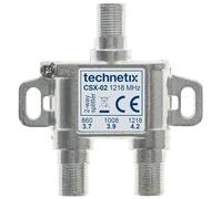 1STec 2 Way Technetix Passive Wideband F-connector Screw on Type Signal Splitter for TiVo V6 TV Set Top Box Superhub Internet Router Freeview DVB-C/T2/S 5-1000MHZ