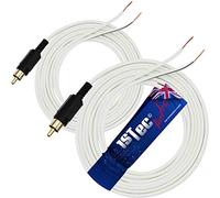 1STec 2 x 15m Gold Plated Bose 5.1 Acoustimass Lifestyle 10 15 18 28 48 V and T System Rear or Front Cube Surround Sound Satellite Speaker Wire RCA to Stripped Bare Ends (2 x 15 Metre, White)