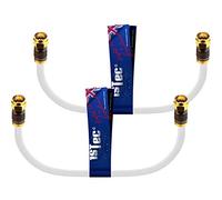 1STec 2 x 30cm Short White Cable for White Isolator Wall Box Link Lead for connecting to 2 or 3 Way Splitters V6 Digital Set Top Boxes or Broadband Cable Modems (2 x 0.3m Small Wires)