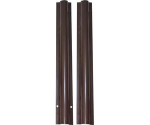 1STec 2 x 60cm Brown external use cable riser guard for protecting outdoor Telephone Data Electrical wires hoses or pipes up to 25mm thick. Screw to wall capping prevents cuts vandalism or pet damage