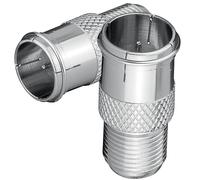 1STec 2 x Quick F Fast Fit or Slide Over Threaded F-Connector Adaptor For Converting Screw On Digital Virgin Media Modem Leads or Sky Q/Plus Shotgun WF65 Cables to Fast Easy Grip Push on Type