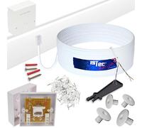 1STec 20m DIY BT Openreach Phone/ADSL Fibre Broadband Kit with Solid Core Twisted Pair Cable + Plug + 2/3a Surface Mount Wall Box + Grommets + Clips + Screws + Instructions (20 Metre, White)