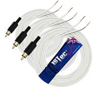 1STec 3 x 6m Gold Plated Bose 5.1 Acoustimass Lifestyle 10 15 18 28 48 V and T System Rear or Front Cube Surround Sound Satellite Speaker Wire RCA to Stripped Bare Ends (3 x 6 Metre, White)