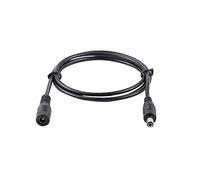 1STec 3m 10ft Long Black 2.1mm 5.5mm Male to Female Extension Cable Jack Plug Socket Connector Power Supply Copper Wire Cord Adapter Lead for 12v CCTV Security Surveillance Cameras LED Strip Lights