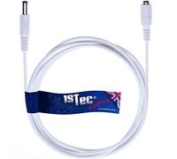 1STec 3m 10ft Long White 2.1mm 5.5mm Male to Female Extension Cable Jack Plug Socket Connector Power Supply Copper Wire Cord Adapter Lead for 12v CCTV Security Surveillance Cameras LED Strip Lights