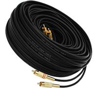 1STec 50m Long Professional Studio DJ Grade 2 RCA Phono Male Plug to Stereo Audio Lead with 99% OFC Screened Copper Cable Screened Metal Connectors for Mixing Desk TV DVD to Amplifier (50 Metre)