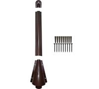 1STec 60cm +25cm Brown external use cable riser guard for protecting outdoor Telephone Data Electrical wires hoses or pipes up to 25mm thick. Screw to wall capping prevents cuts vandalism/pet damage