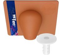 1STec Brick Brown External Drill Damage Weather Shield Cover + Internal Hole Tidy Cable Bush Kit for up to 7mm Coaxial TV Alarm/Telephone Wire RG59 Coax CCTV Low Voltage Garden Lights & Power Leads