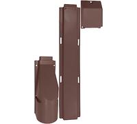 1STec BT Openreach full outdoor Brown underground cable protection cover capping set with BT 101A, BT 25 + Bend No. 4 Protects the wall entry point and telephone broadband drop wire feed from damage