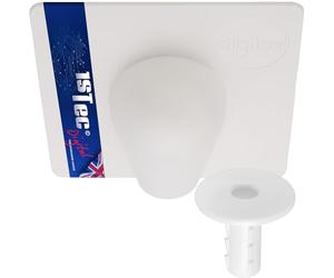 1STec White External Drill Brick Damage Weather Shield Cover + Internal Hole Tidy Cable Bush Kit for up to 7mm Coaxial TV Alarm/Telephone Wire RG59 Coax CCTV Low Voltage Garden Lights & Power Leads