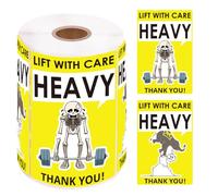1step2dream Caution Heavy Sticker| Funny and Witty Labels for Heavy Special Handling Shipping,2×3 Inch Practical Labels for Moving | Permanent Adhesive