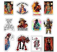1step2dream Funny Firefighter Sticker | Humor and Witty Decals for Fire Fighter,Fire Rescue Stickers for Laptop,Water Bottles,Helmet - Gift for Firefighter,Adults,Women