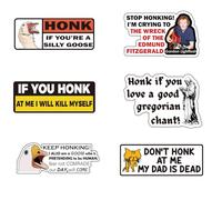 1step2dream Funny Honk Bumper Decals | Assorted Design Stickers for Car，Gift for Driver，Vinyl Waterproof Sticker for Laptop Wall Window Sticker