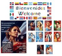 1step2dream Inspirational Spanish English Hispanic Heritage Month Posters for Classroom | Motivational Posters for Classroom | Bulletin Board Decor | School Decorations 15pcs